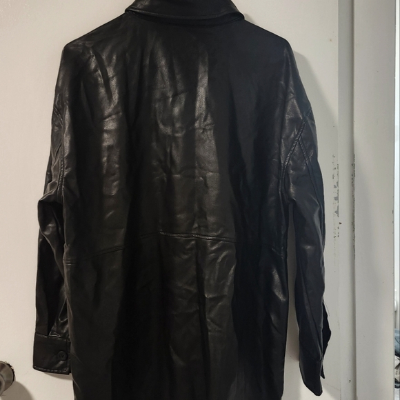 Black tape faux leather jacket - Picture 3 of 4